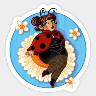 Ladybug and Buttercups Sticker